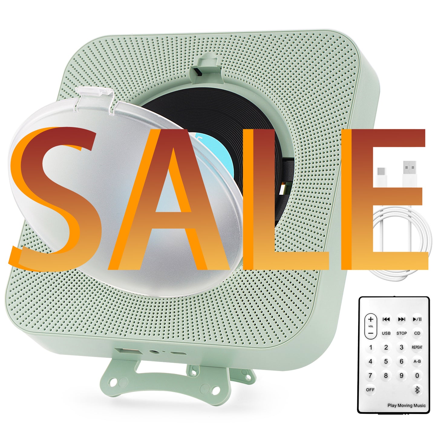 【Clearance Sale】Yintiny GREEN CD Player With Speaker, Portable CD Player For Home Decor