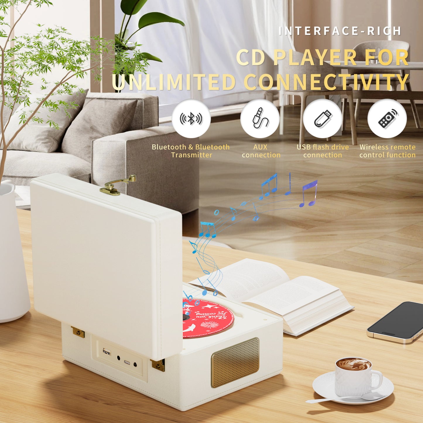 Yintiny Time Music Box-White
