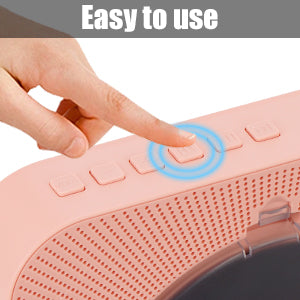 【Clearance Sale】Yintiny PINK CD Player With Speaker, Portable CD Player For Home Decor