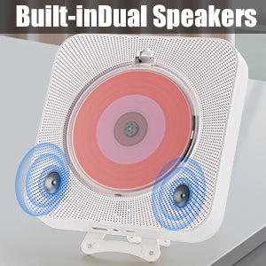 【Clearance Sale】Yintiny WHITE CD Player With Speaker, Portable CD Player For Home Decor