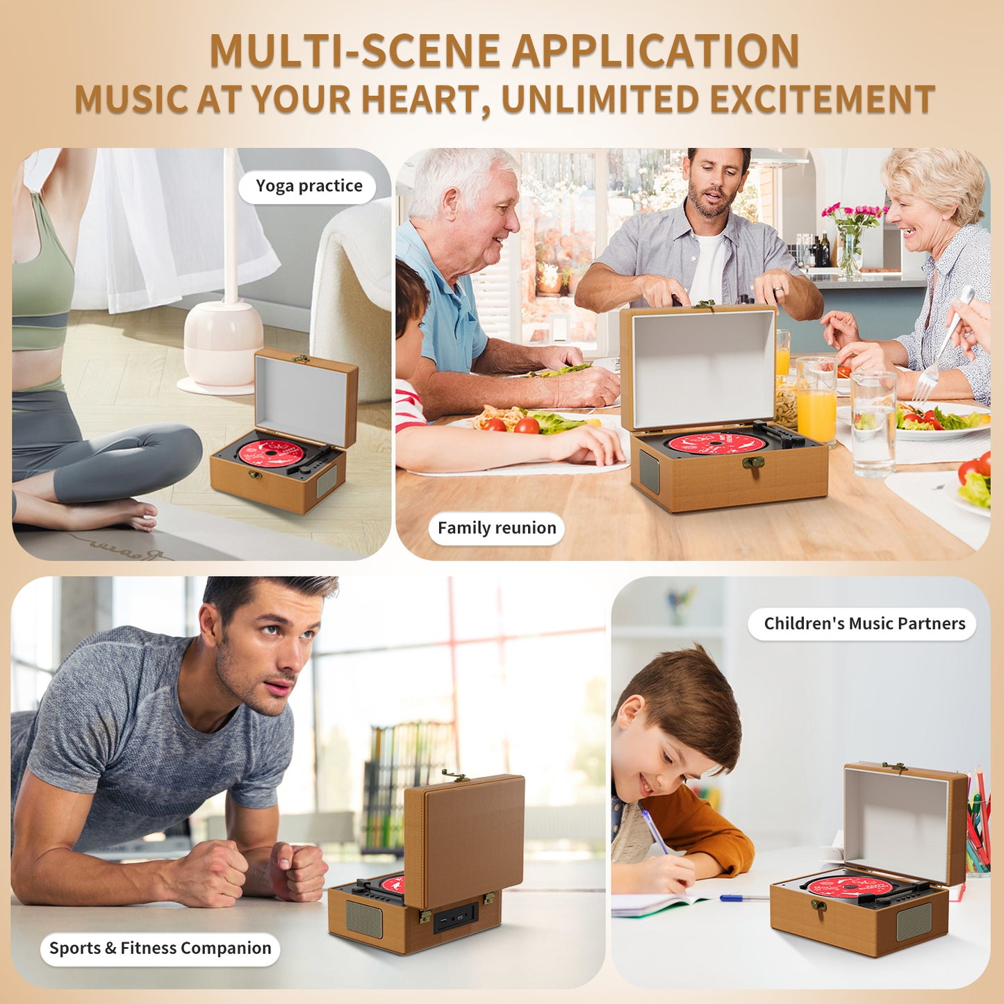 Yintiny Time Music Box-Brown