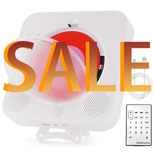 【Clearance Sale】Yintiny WHITE CD Player With Speaker, Portable CD Player For Home Decor