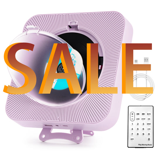 【Clearance Sale】Yintiny PURPLE CD Player With Speaker, Portable CD Player For Home Decor
