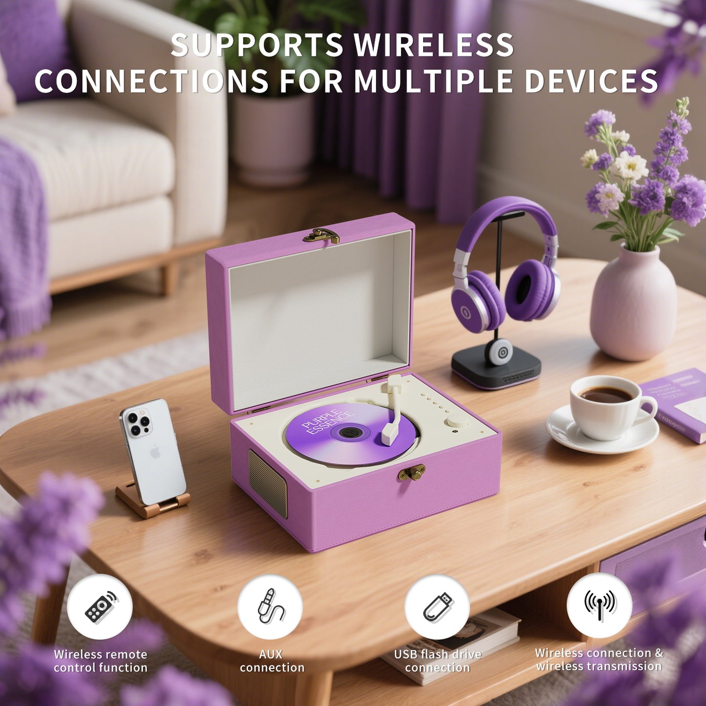 Yintiny Time Music Box-Purple