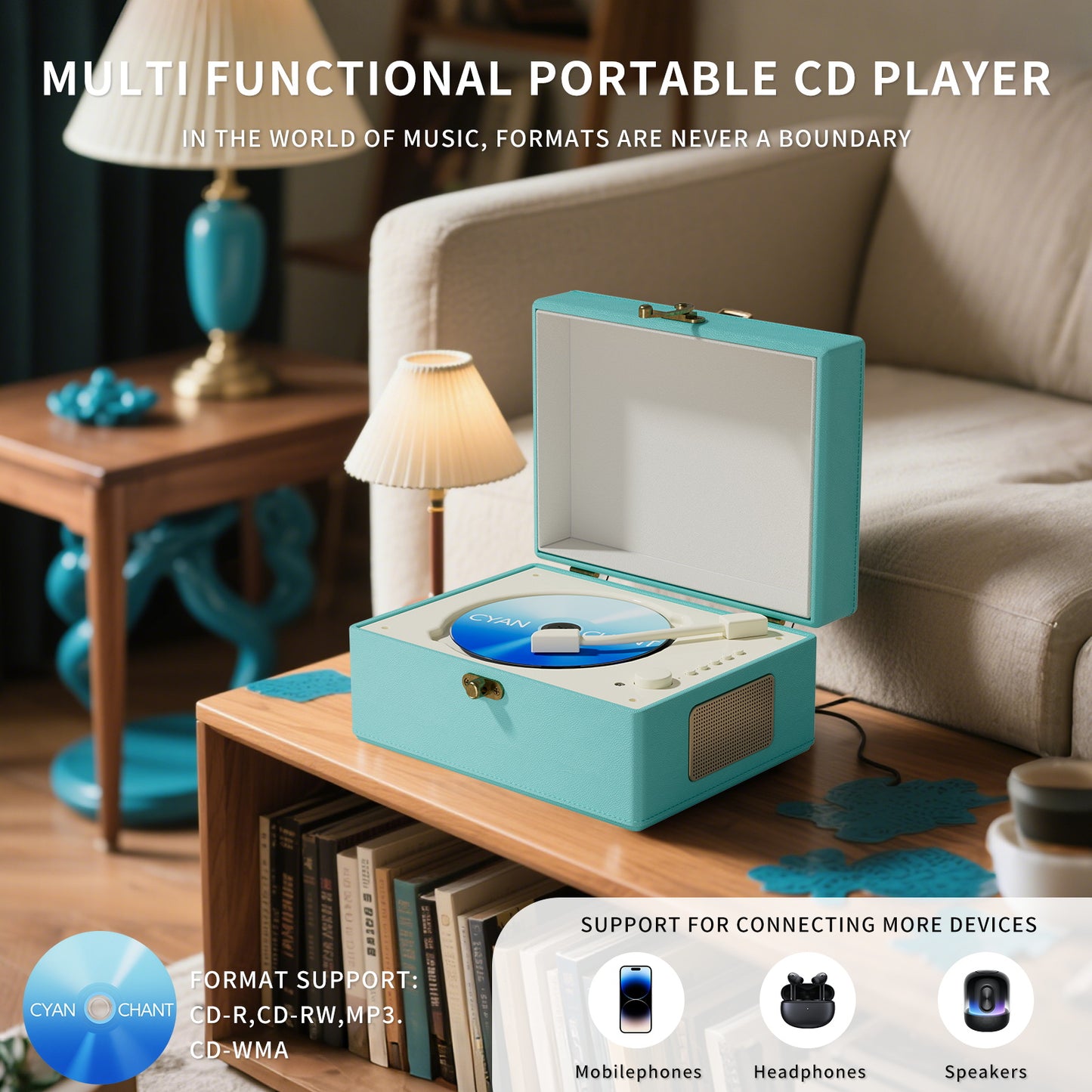 Yintiny Time Music Box-Blue