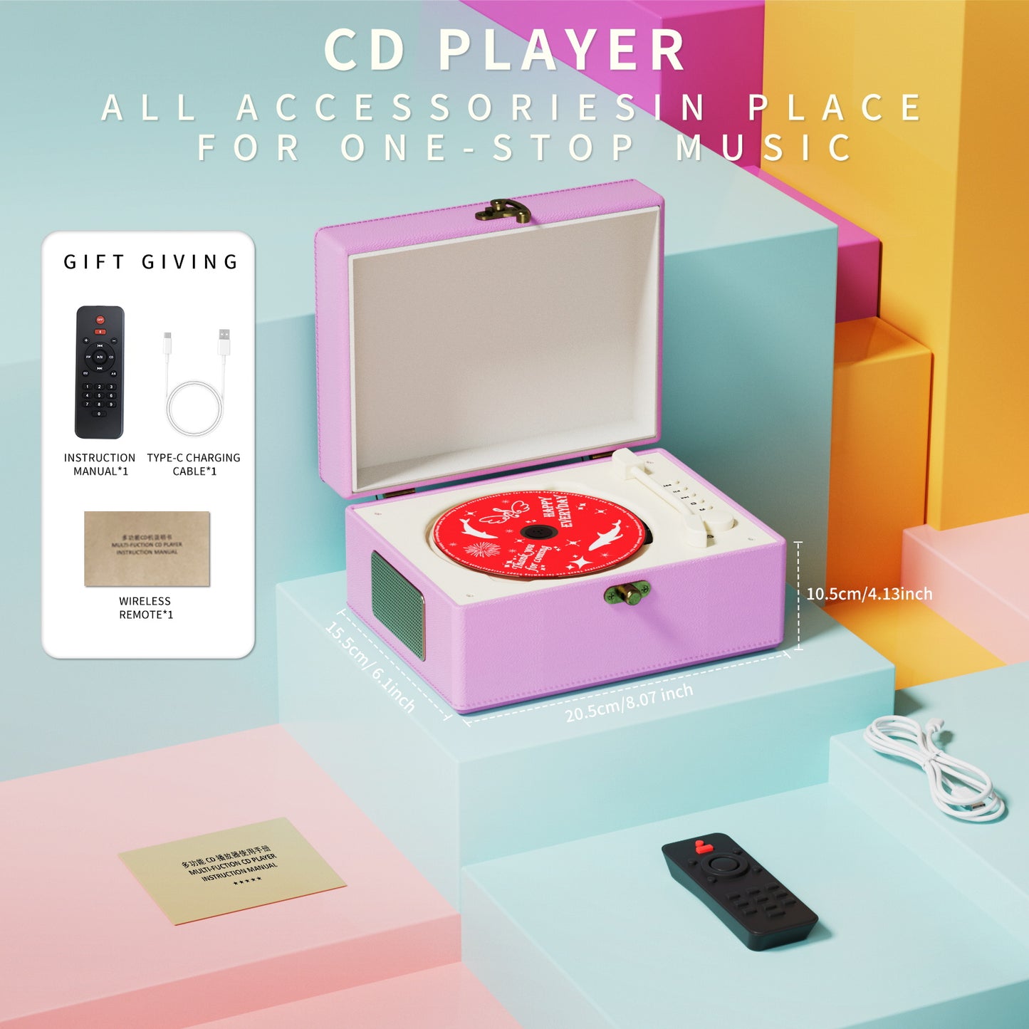 Yintiny Time Music Box-Purple